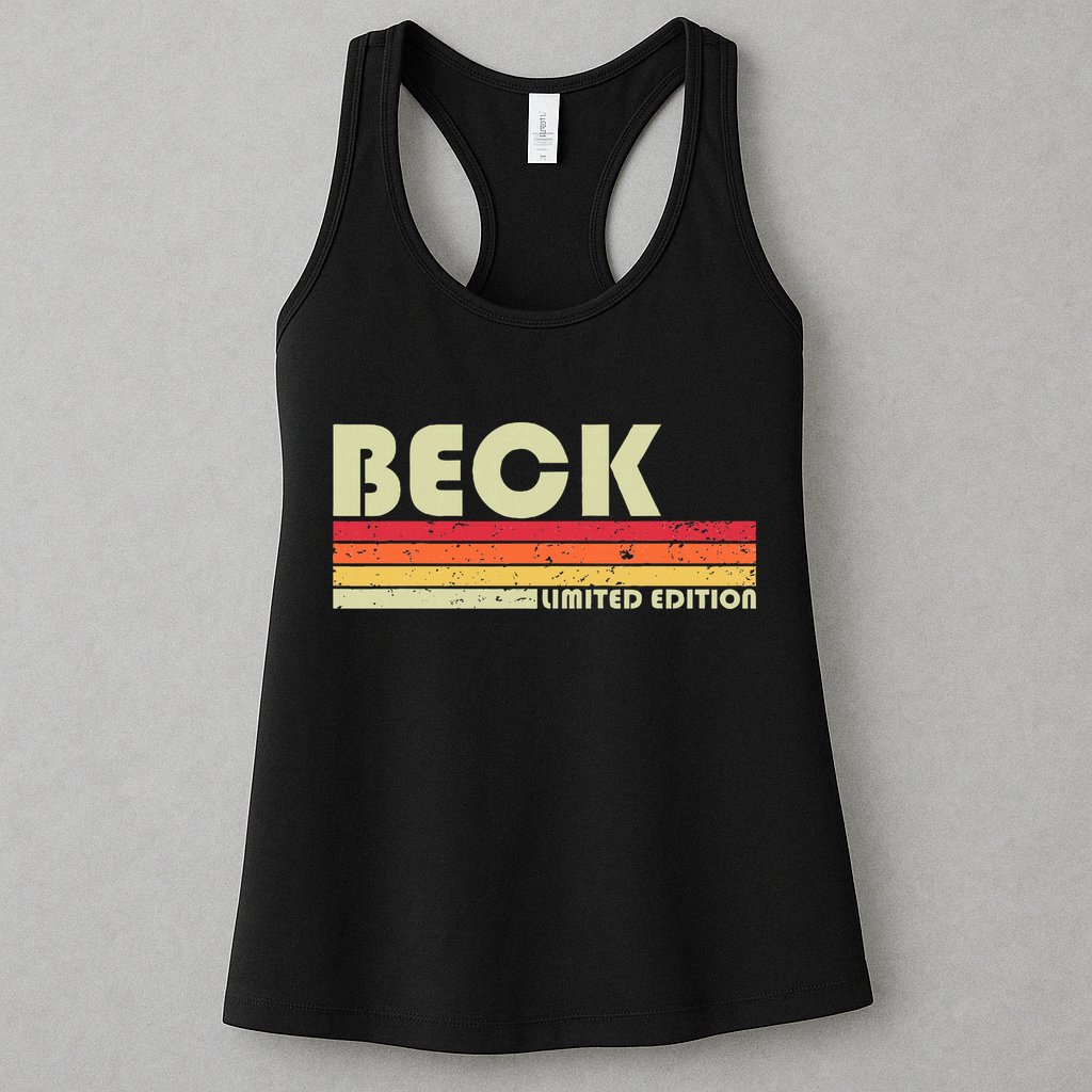 Beck Surname Funny Retro Vintage 80s 90s Birthday Reunion Womens Tank Top