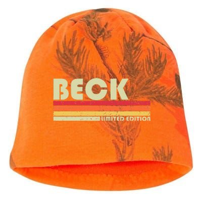 Beck Surname Funny Retro Vintage 80s 90s Birthday Reunion Kati - Camo Knit Beanie