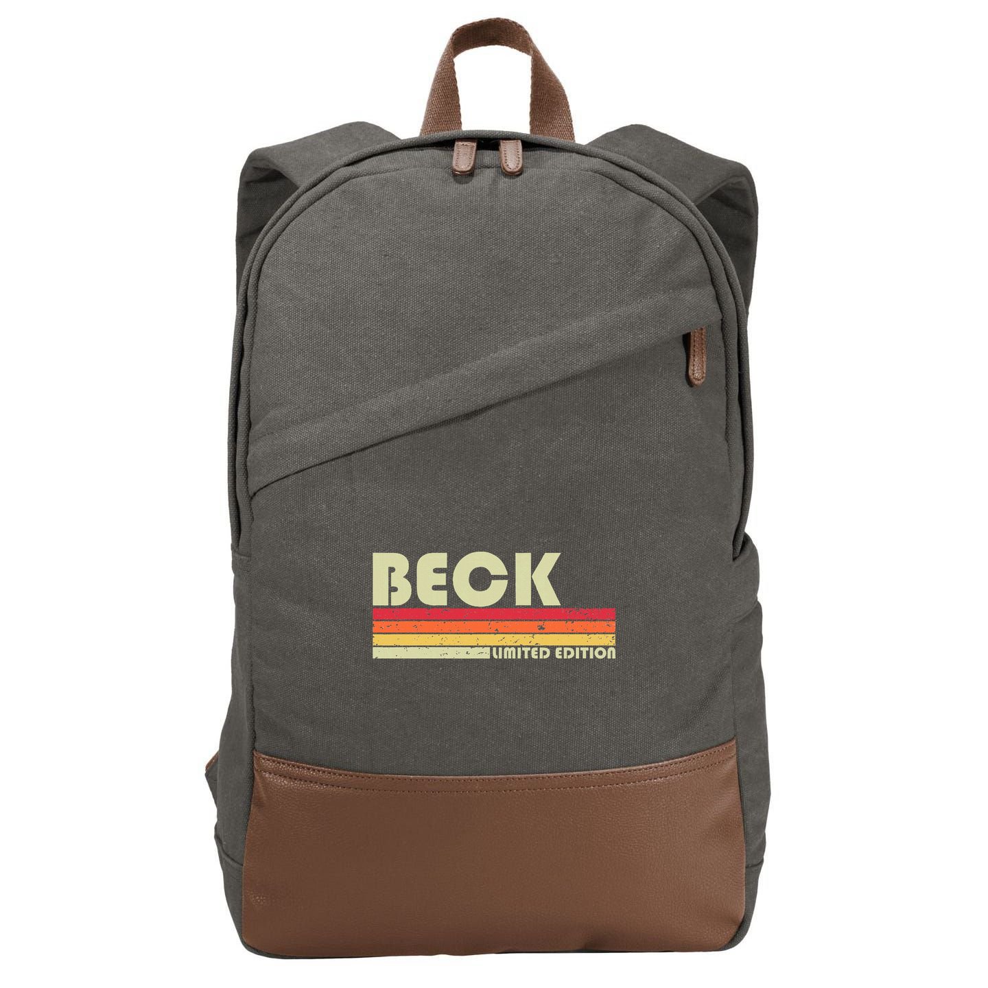 Beck Surname Funny Retro Vintage 80s 90s Birthday Reunion Cotton Canvas Backpack