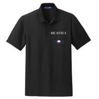 Be Still Fishing Meditational Psalms 46 Inspiration Dry Zone Grid Polo