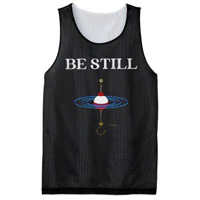 Be Still Fishing Meditational Psalms 46 Inspiration Mesh Reversible Basketball Jersey Tank