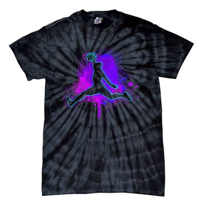 Basketball Sports Fan Player Slam Dunk Tie-Dye T-Shirt