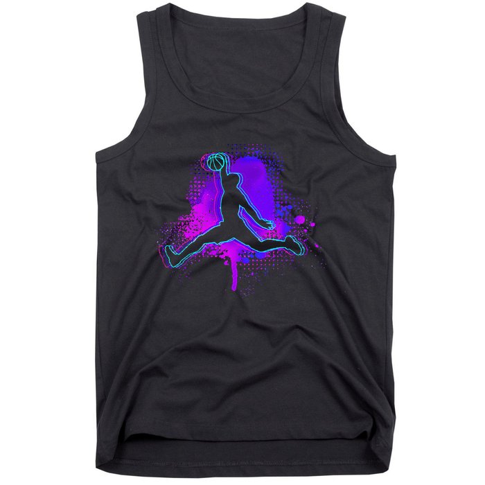 Basketball Sports Fan Player Slam Dunk Tank Top