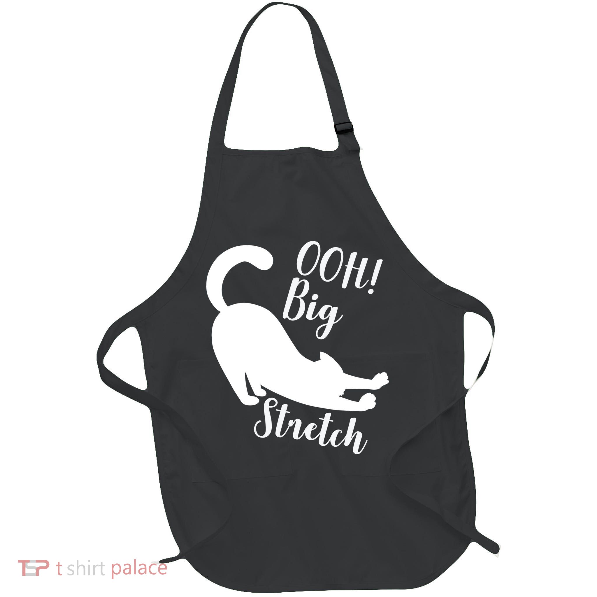 Big Stretch Funny Cat Lover Full-Length Apron With Pockets