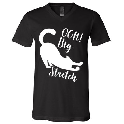 Big Stretch Funny Cat Lover V-Neck T-Shirt