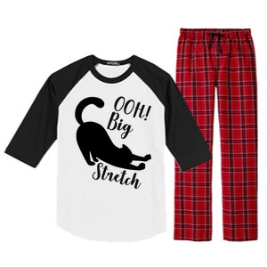 Big Stretch Funny Cat Lover Raglan Sleeve Pajama Set