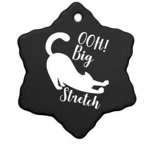 Big Stretch Funny Cat Lover Ceramic Star Ornament