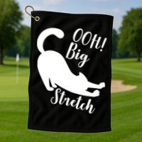 Big Stretch Funny Cat Lover Golf Towel