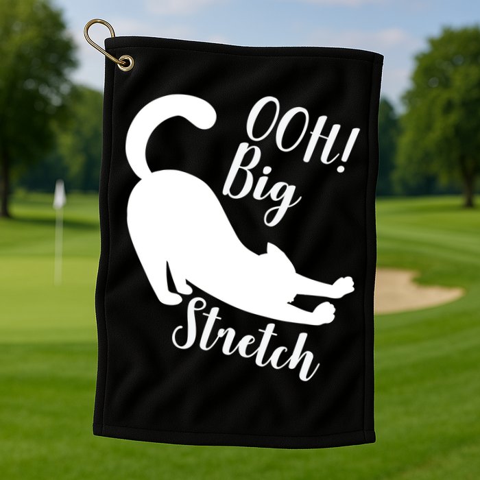 Big Stretch Funny Cat Lover Golf Towel