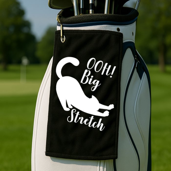 Big Stretch Funny Cat Lover Golf Towel