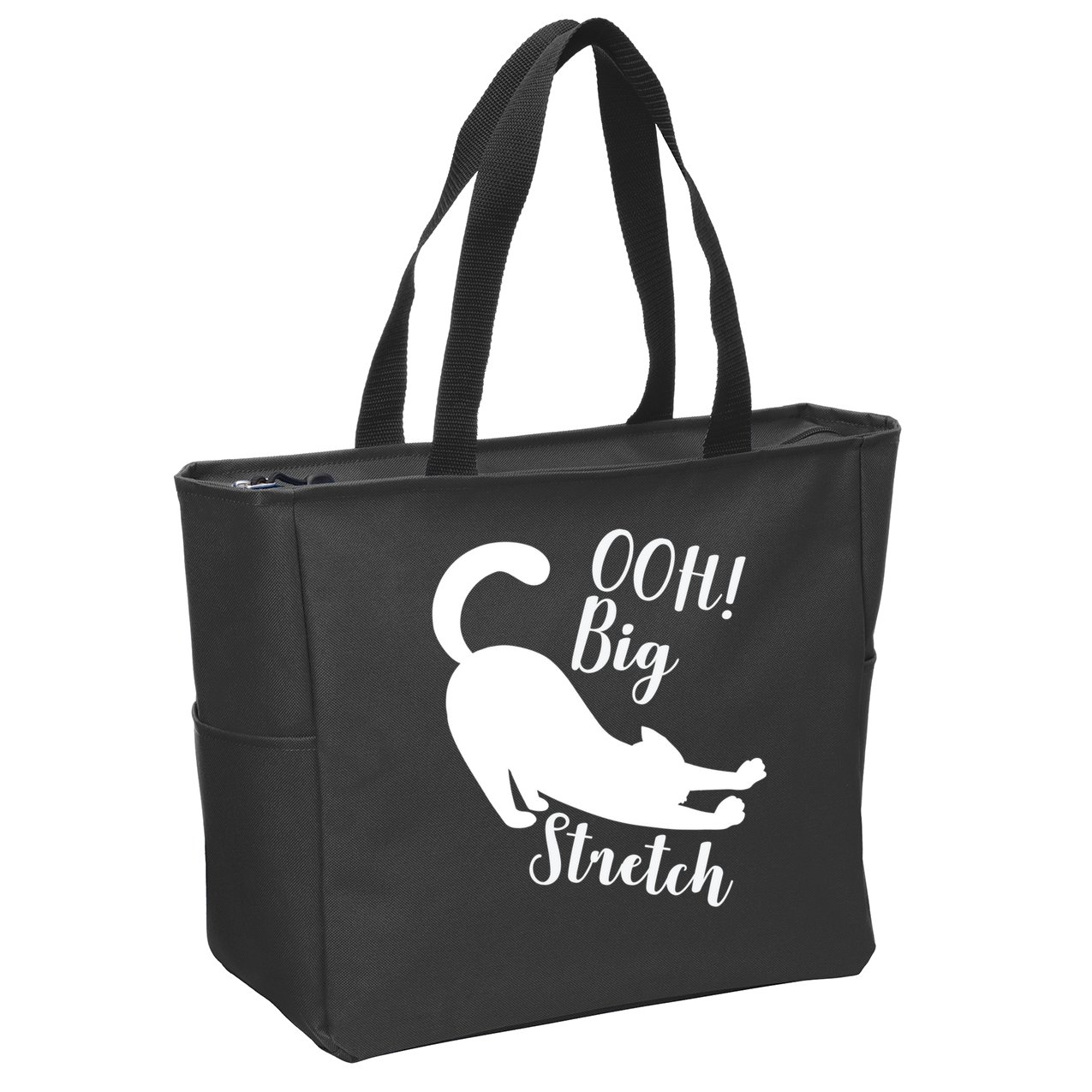Big Stretch Funny Cat Lover Zip Tote Bag