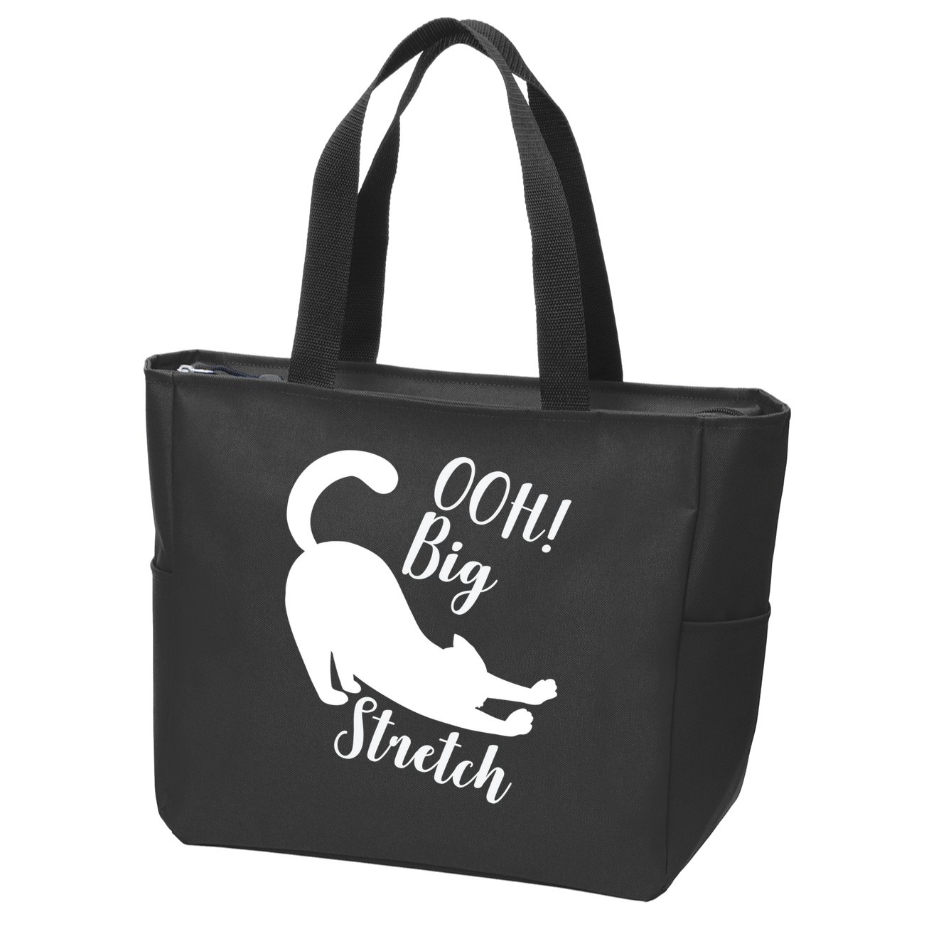 Big Stretch Funny Cat Lover Zip Tote Bag