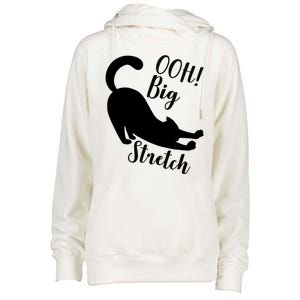 Big Stretch Funny Cat Lover Womens Funnel Neck Pullover Hood