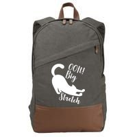 Big Stretch Funny Cat Lover Cotton Canvas Backpack