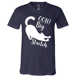 Big Stretch Funny Cat Lover V-Neck T-Shirt