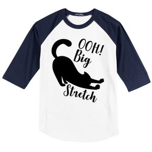 Big Stretch Funny Cat Lover Baseball Sleeve Shirt