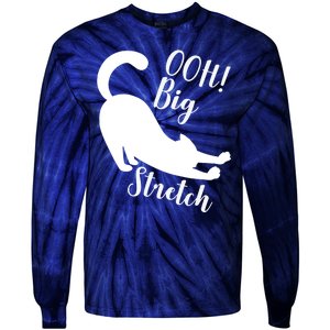 Big Stretch Funny Cat Lover Tie-Dye Long Sleeve Shirt