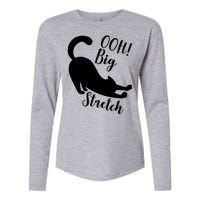 Big Stretch Funny Cat Lover Womens Cotton Relaxed Long Sleeve T-Shirt