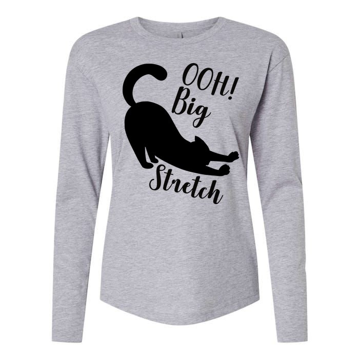 Big Stretch Funny Cat Lover Womens Cotton Relaxed Long Sleeve T-Shirt