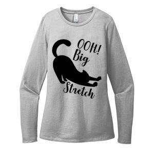 Big Stretch Funny Cat Lover Womens CVC Long Sleeve Shirt