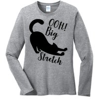 Big Stretch Funny Cat Lover Ladies Long Sleeve Shirt