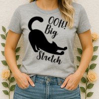 Big Stretch Funny Cat Lover Womens T-Shirt