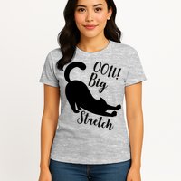 Big Stretch Funny Cat Lover Womens T-Shirt