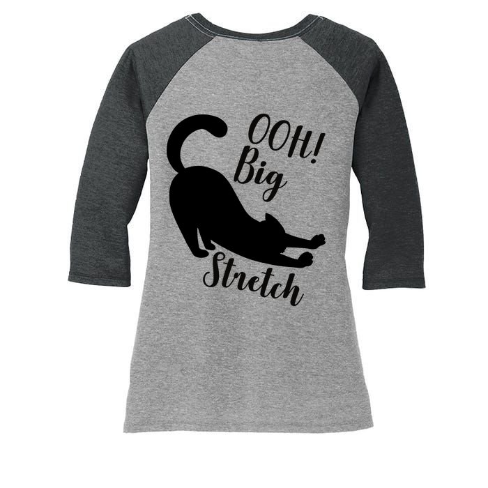 Big Stretch Funny Cat Lover Women's Tri-Blend 3/4-Sleeve Raglan Shirt