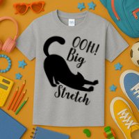 Big Stretch Funny Cat Lover Kids T-Shirt