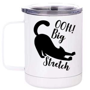 Big Stretch Funny Cat Lover 12 oz Stainless Steel Tumbler Cup