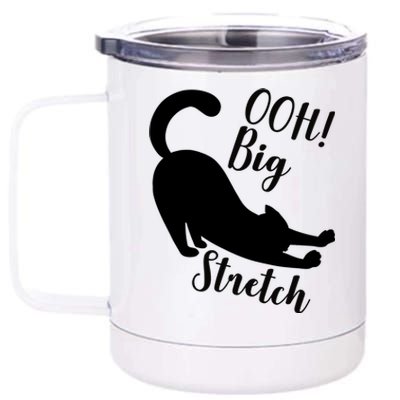 Big Stretch Funny Cat Lover 12 oz Stainless Steel Tumbler Cup