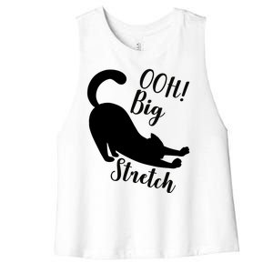 Big Stretch Funny Cat Lover Women's Racerback Cropped Tank