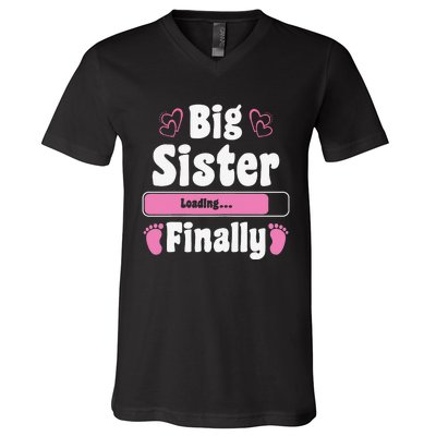 Big sister Finally Pregnancy announcement Big Sister V-Neck T-Shirt