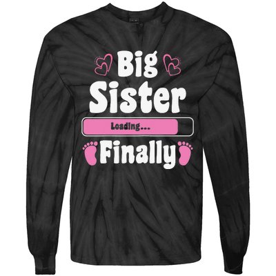 Big sister Finally Pregnancy announcement Big Sister Tie-Dye Long Sleeve Shirt