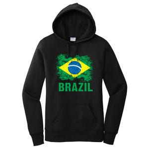 Brazil Soccer Football Brazilian Flag Women's Pullover Hoodie