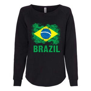 Brazil Soccer Football Brazilian Flag Womens California Wash Sweatshirt