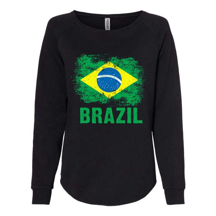 Brazil Soccer Football Brazilian Flag Womens California Wash Sweatshirt