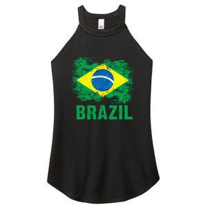 Brazil Soccer Football Brazilian Flag Women's Perfect Tri Rocker Tank