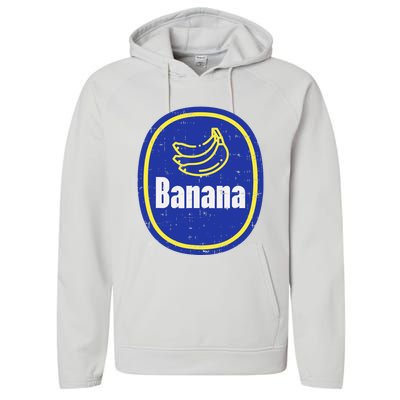 Banana Sticker Funny Fruit Lazy DIY Easy Halloween Costume Performance Fleece Hoodie