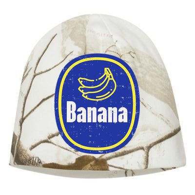 Banana Sticker Funny Fruit Lazy DIY Easy Halloween Costume Kati - Camo Knit Beanie