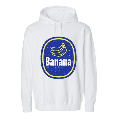 Banana Sticker Funny Fruit Lazy DIY Easy Halloween Costume Garment-Dyed Fleece Hoodie