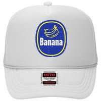 Banana Sticker Funny Fruit Lazy DIY Easy Halloween Costume High Crown Mesh Back Trucker Hat