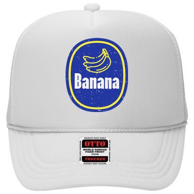 Banana Sticker Funny Fruit Lazy DIY Easy Halloween Costume High Crown Mesh Back Trucker Hat