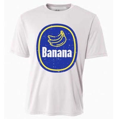 Banana Sticker Funny Fruit Lazy DIY Easy Halloween Costume Cooling Performance Crew T-Shirt