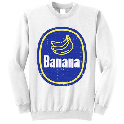 Banana Sticker Funny Fruit Lazy DIY Easy Halloween Costume Sweatshirt