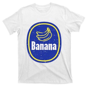 Banana Sticker Funny Fruit Lazy DIY Easy Halloween Costume T-Shirt