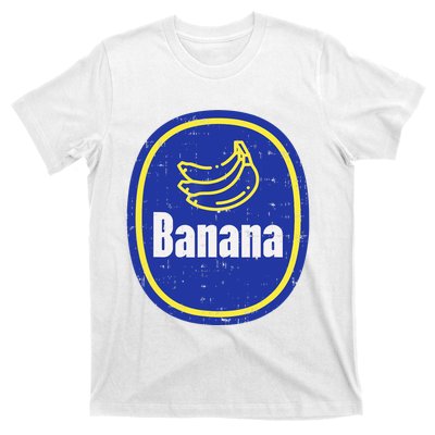 Banana Sticker Funny Fruit Lazy DIY Easy Halloween Costume T-Shirt