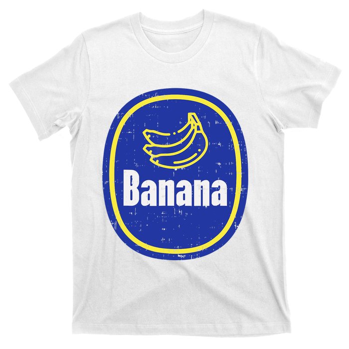 Banana Sticker Funny Fruit Lazy DIY Easy Halloween Costume T-Shirt