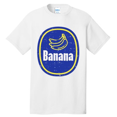 Banana Sticker Funny Fruit Lazy DIY Easy Halloween Costume Tall T-Shirt