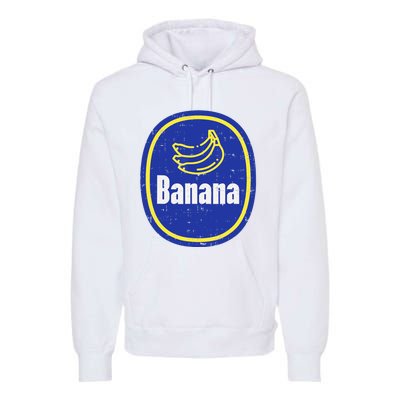 Banana Sticker Funny Fruit Lazy DIY Easy Halloween Costume Premium Hoodie